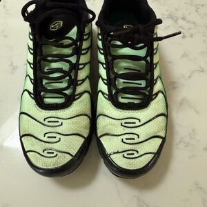 Nike Lime and Black Athletic Shoes TN Air